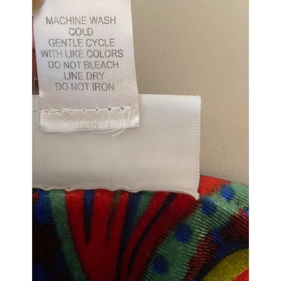 Expressions Vibrant Multicolor Long Sleeve Dress Groovy Abstract Swirl XL - Picture 4 of 10